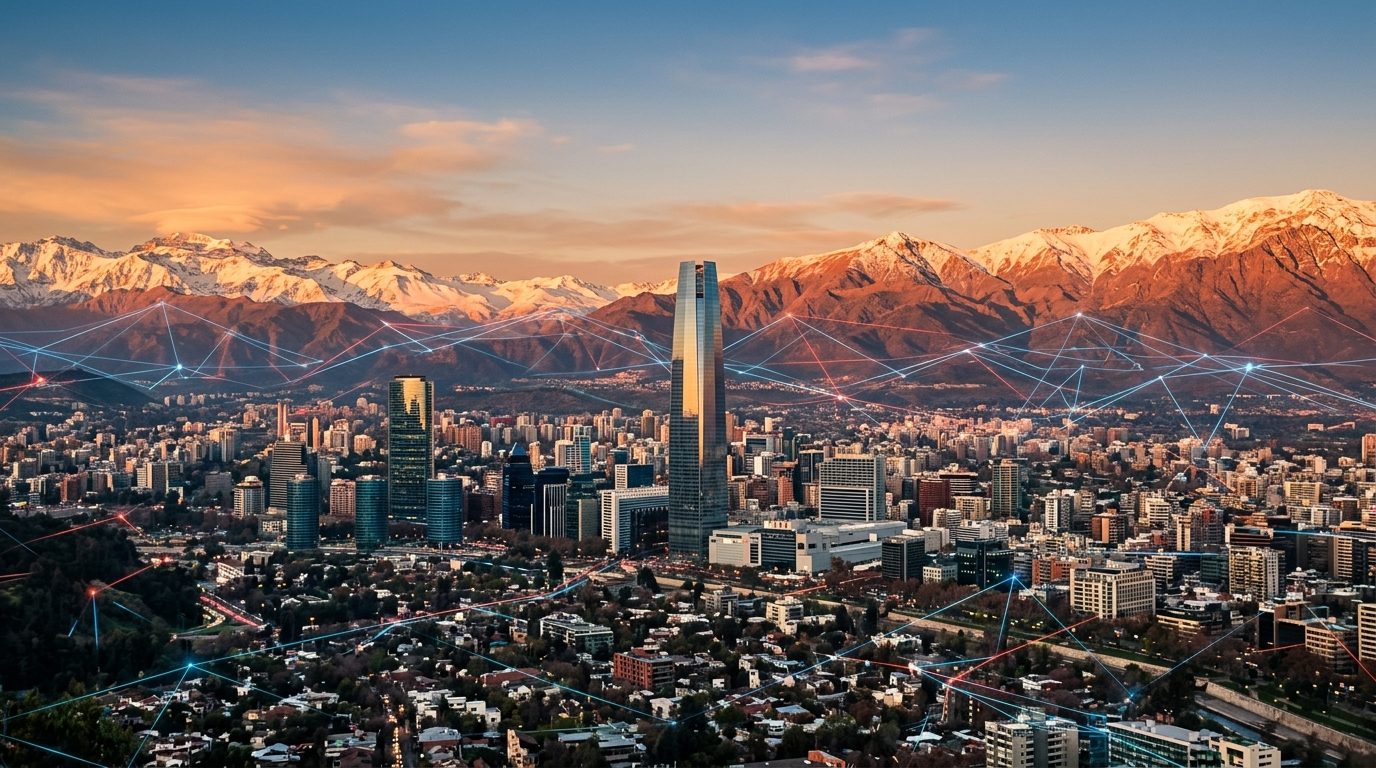 Santiago de Chile con señal de red móvil